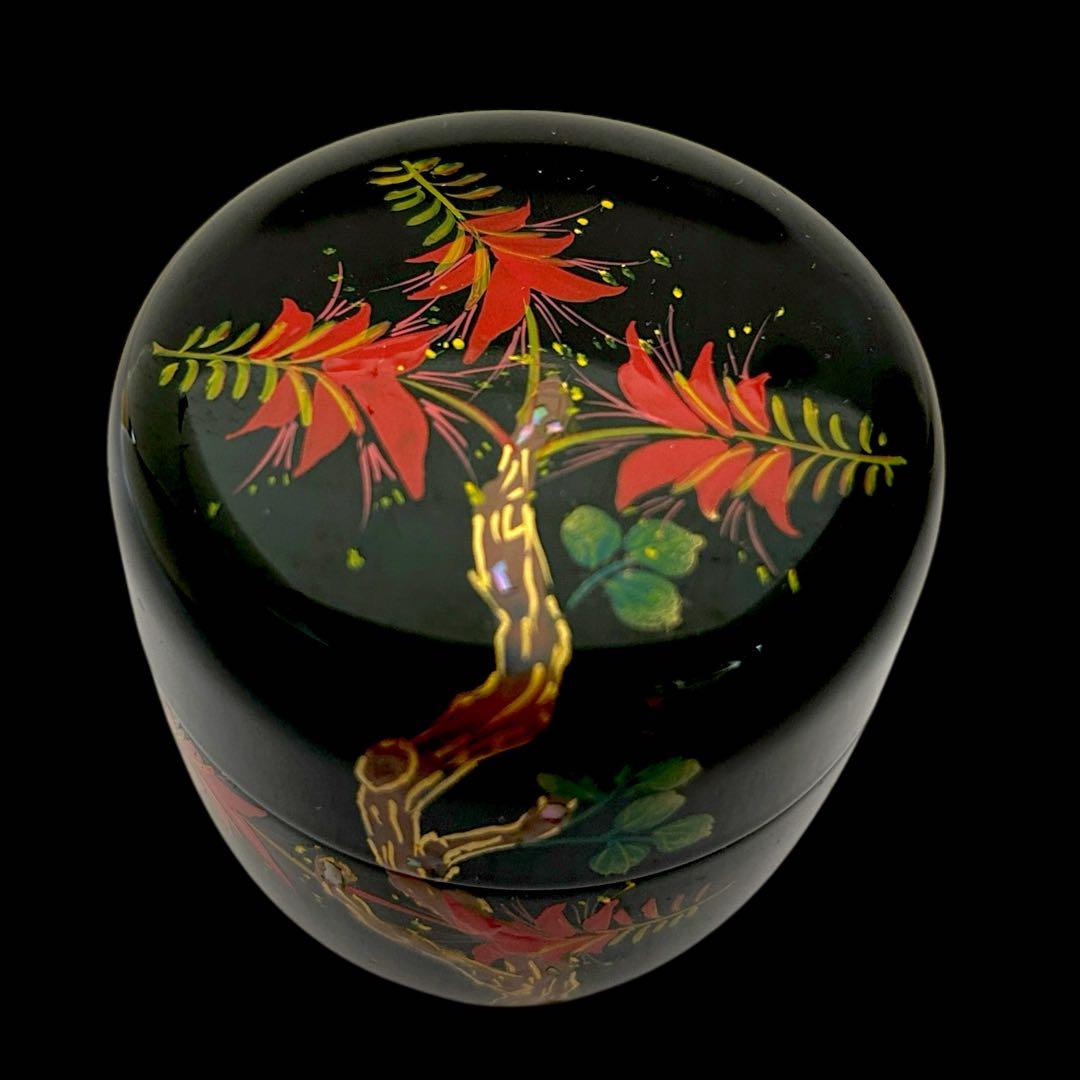 【茶道具】琉球塗 螺鈿茶器 松田勲作 漆器 漆芸 美術品 伝統工芸 共箱 箱書