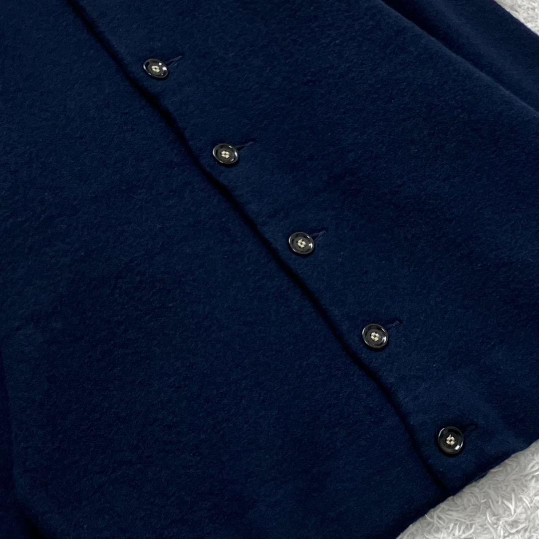 極美品✨45R フロート縮絨deカーディガン インディゴ 藍染め 現行 ニット