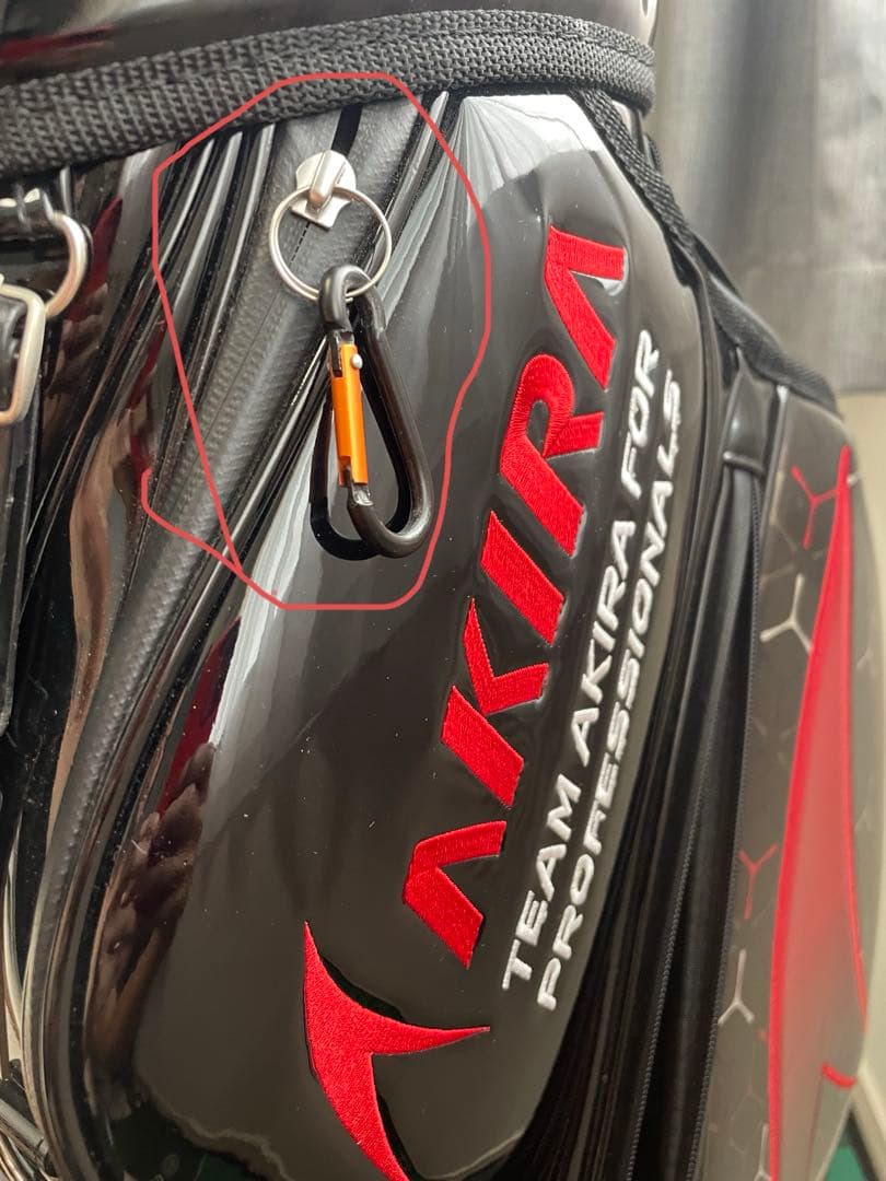 AKIRA ゴルフバッグ ブラック/レッド