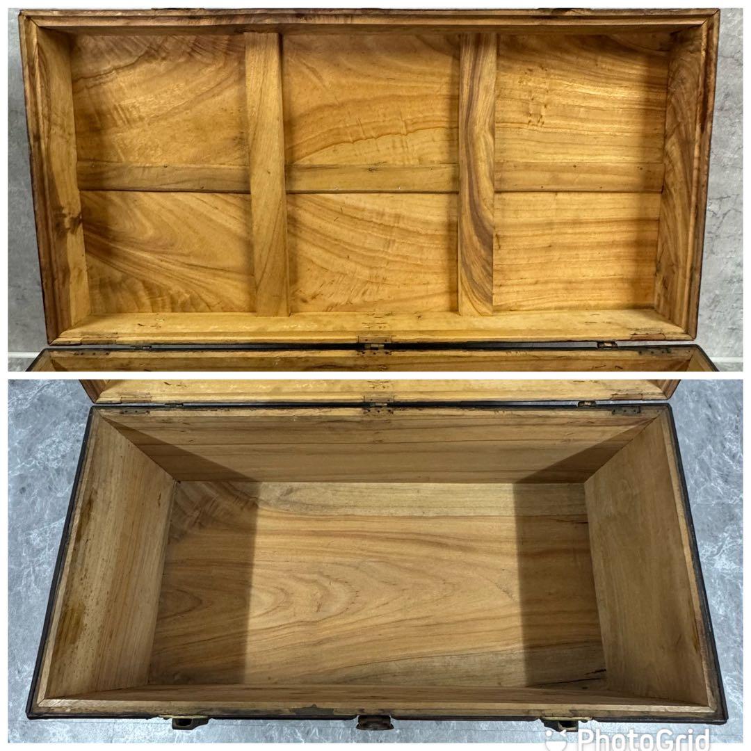 【珍品】トランクケース コンテナボックス 船舶 船鞄 収納 アンティーク①