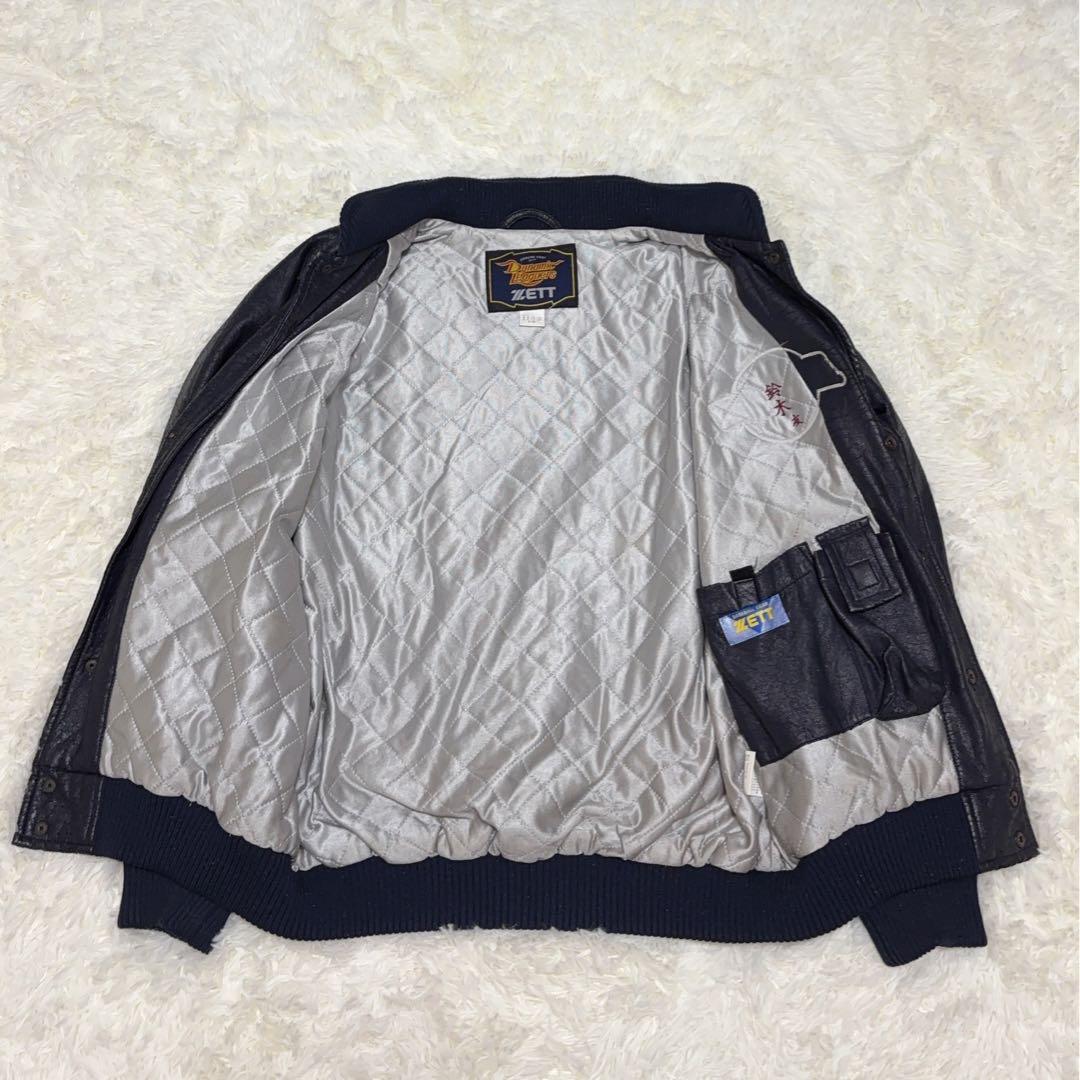 ZETT 阪神タイガース レザースタジャン 90s 中綿