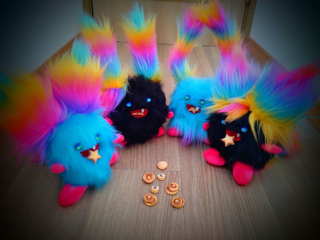 まんまるんモンスター♥人形 アートドールおばけ幻獣 ハンドメイドぬいぐるみ