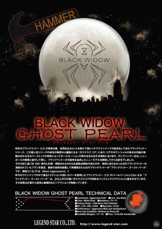 HAMMER BLACK WIDOW ゴーストパール