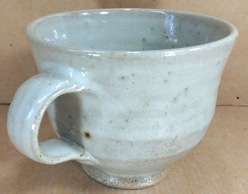 濱田庄司(浜田庄司) 朝杯(カップ&ソーサー）共箱 未使用 益子焼 人間国宝