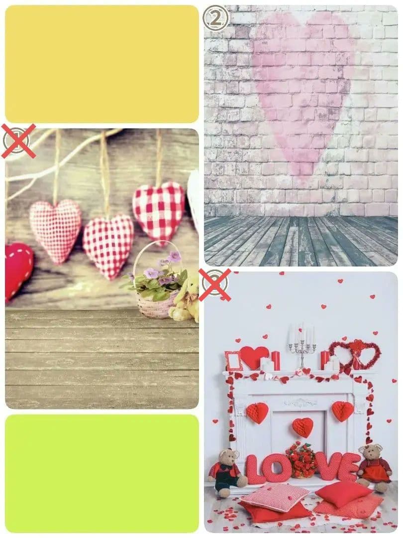 背景布　【　ハートG　】　サンプル　バレンタイン、ニューボーンなど♪