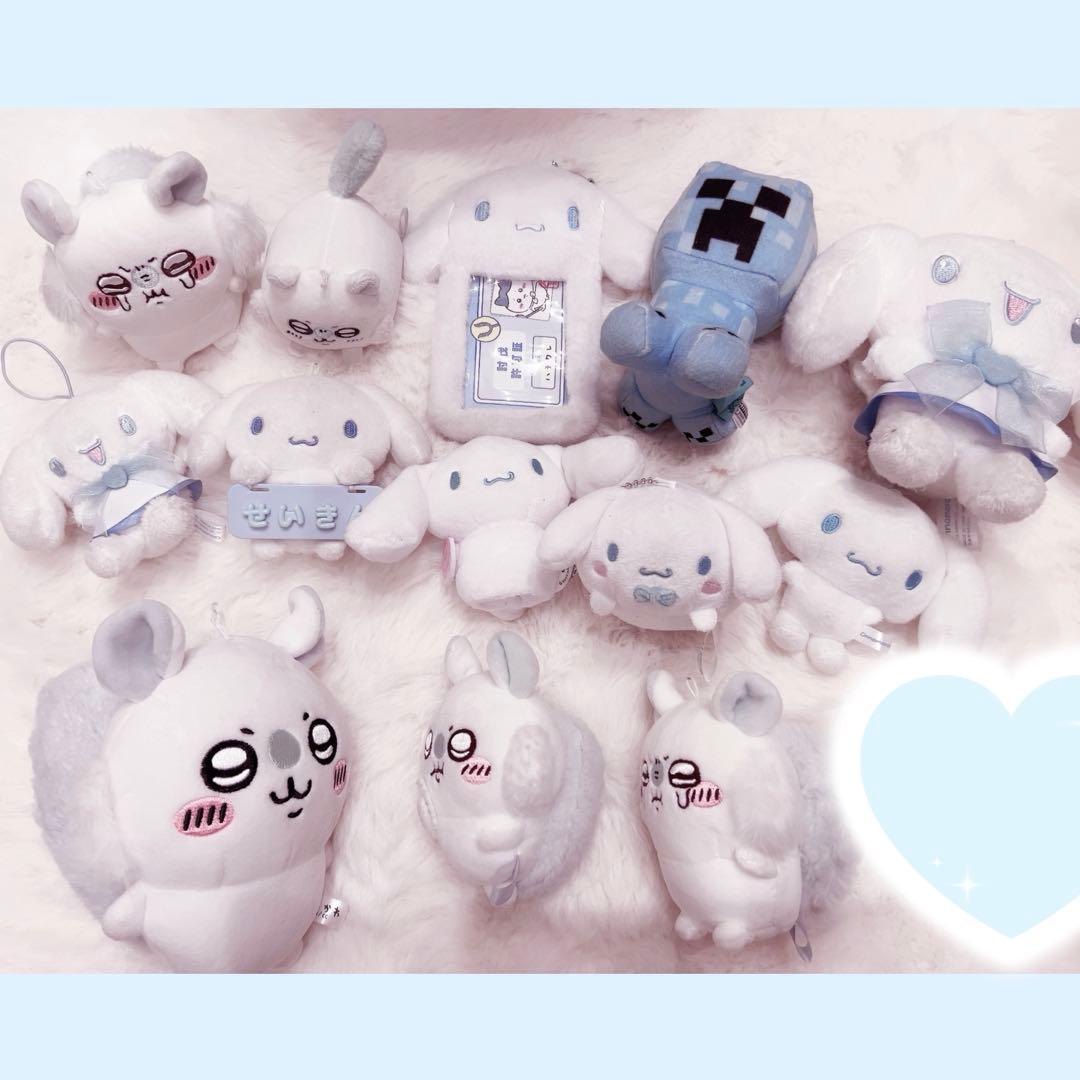 まとめ売り モモンガ シナモロール 水色 スクバ キーホルダー ぬいぐるみ 水色