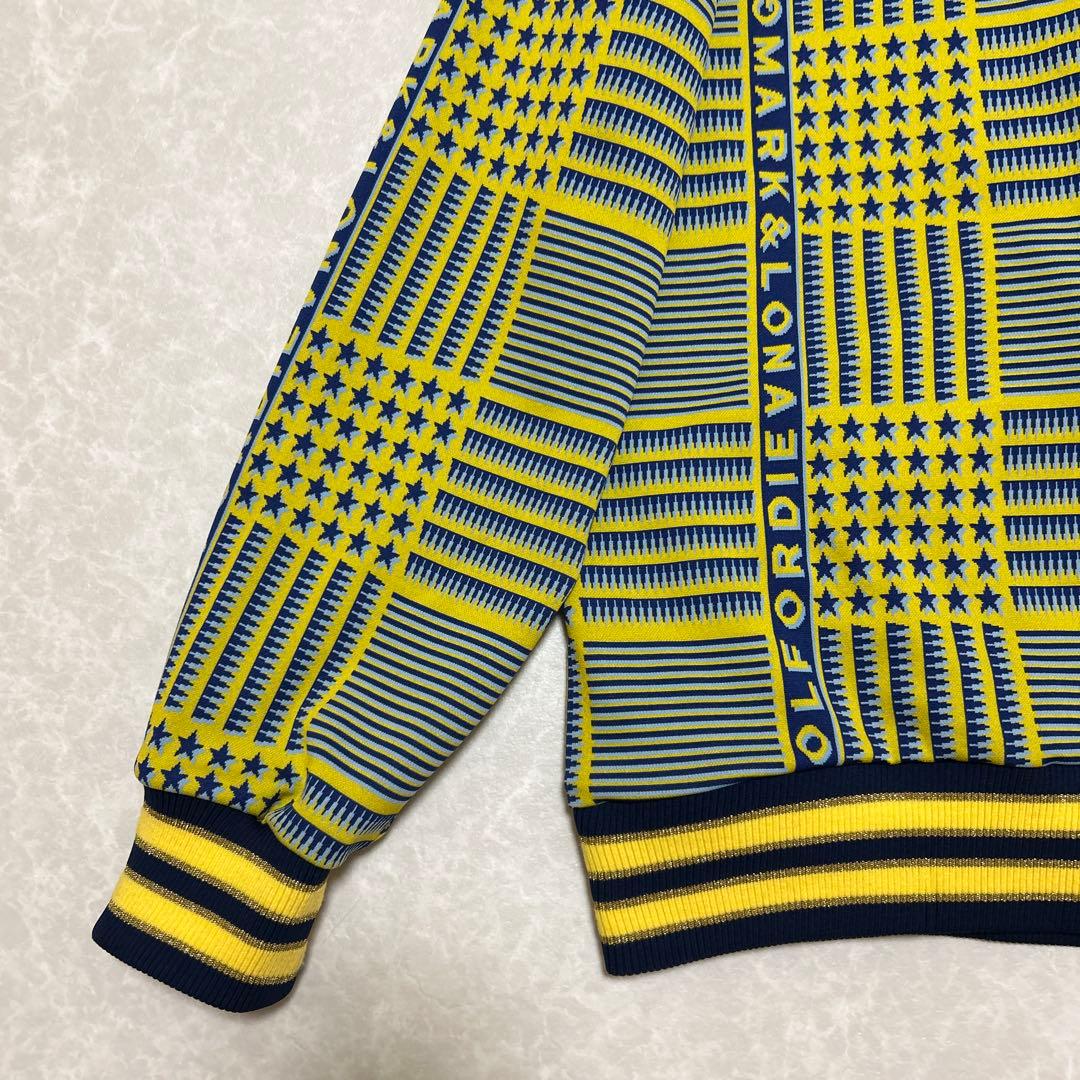 マークアンドロナ★総柄★スター★スカル★ハーフジップ【メンズ サイズ48（L）】