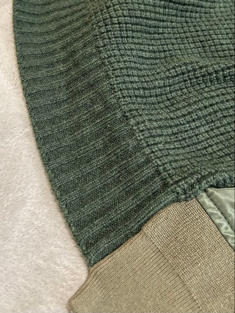 sacai ニット×MA-1 ナイロン切替 セーター