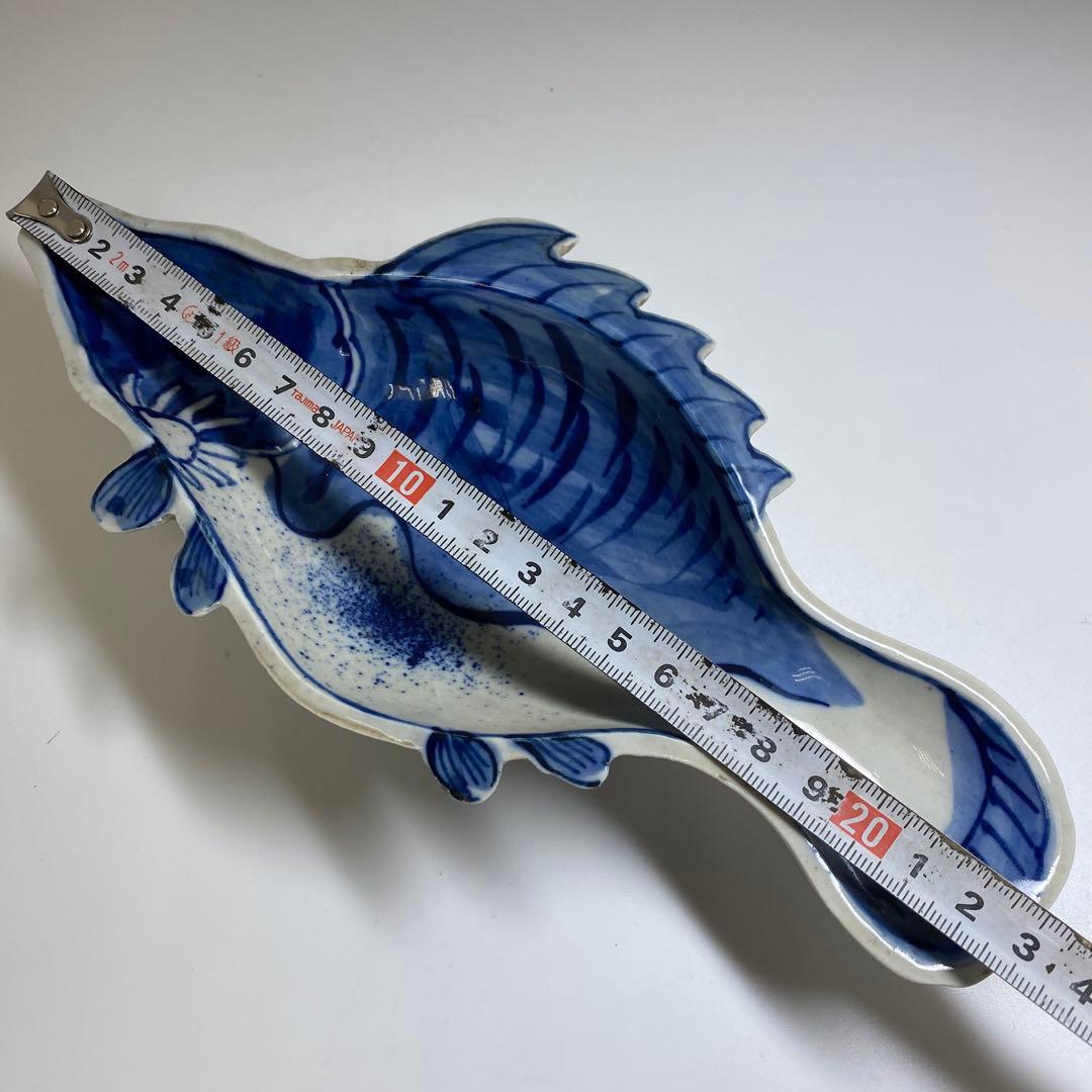 専用　高橋道八　魚型皿　箱付　長さ23.3㎝東Y7-0403☆1Fタサコサ