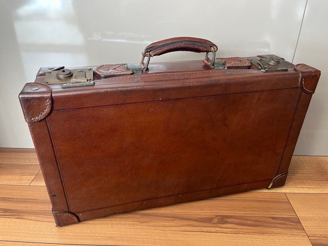 アンティーク 革製 レザー トランク ケース ビンテージ