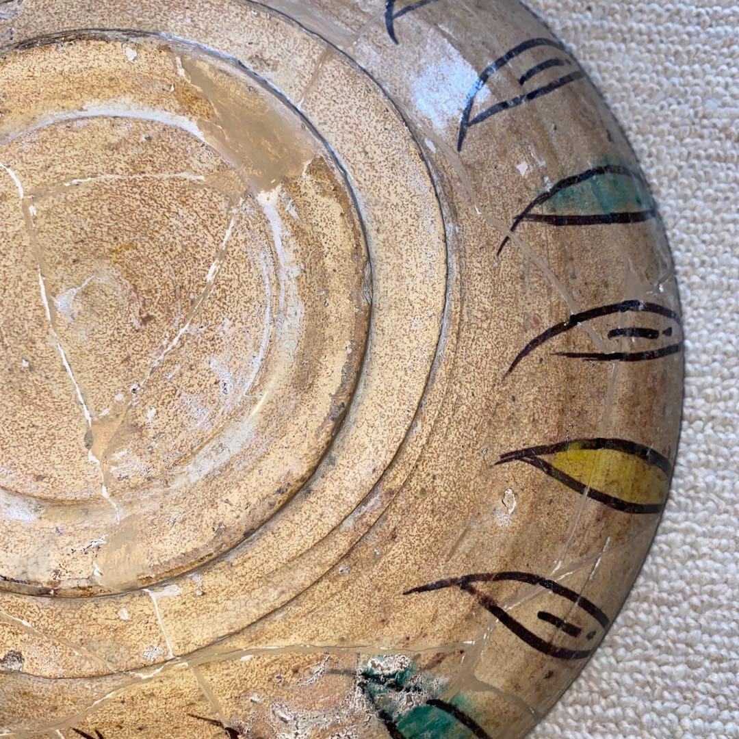 ペルシャ　鳥紋ラスター大皿　紀元前5世紀頃