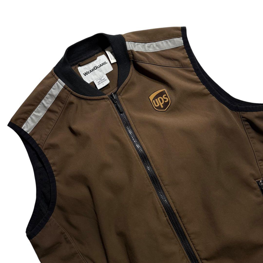 WEAR GUARD UPS ユニフォーム ワークベスト ブラウン リフレクター