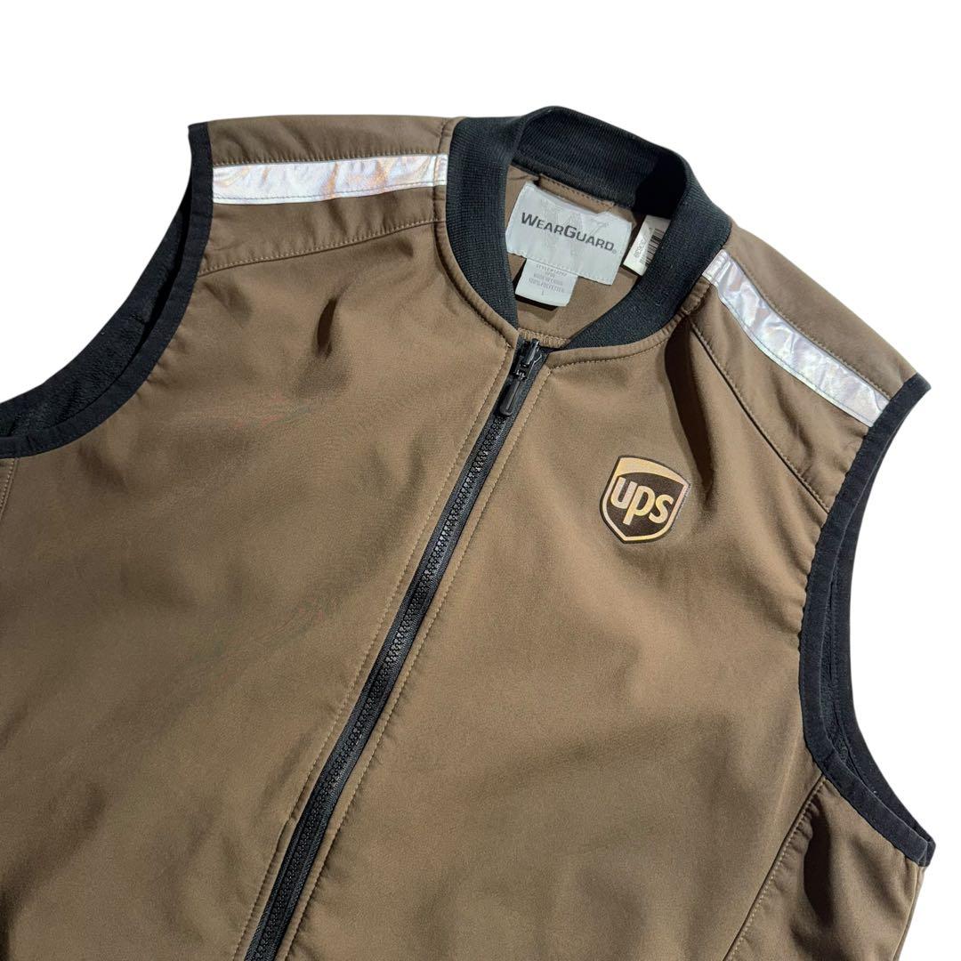 WEAR GUARD UPS ユニフォーム ワークベスト ブラウン リフレクター