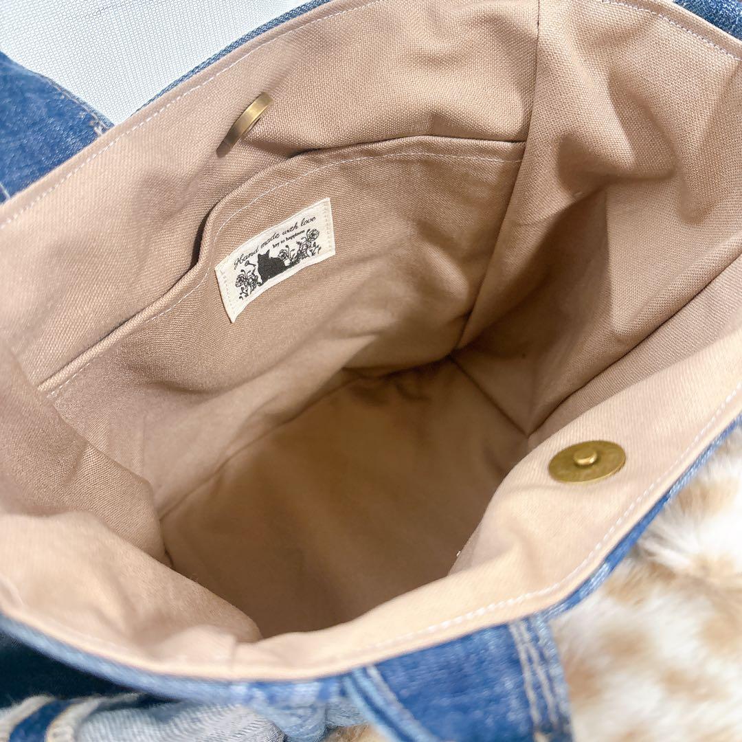 ね*】様 コヤンイサムチョン　トートバッグ　ふわふわくむちゃん　ハンドメイド