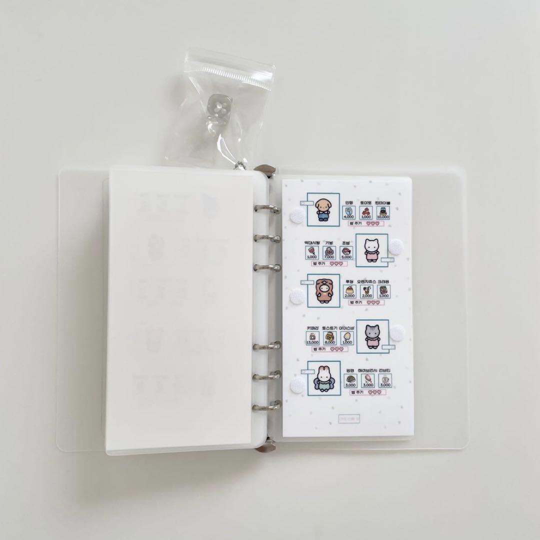 恵美　韓国　バインダー　カバー　貯金　現金管理　リボン　プレート　リフィル
