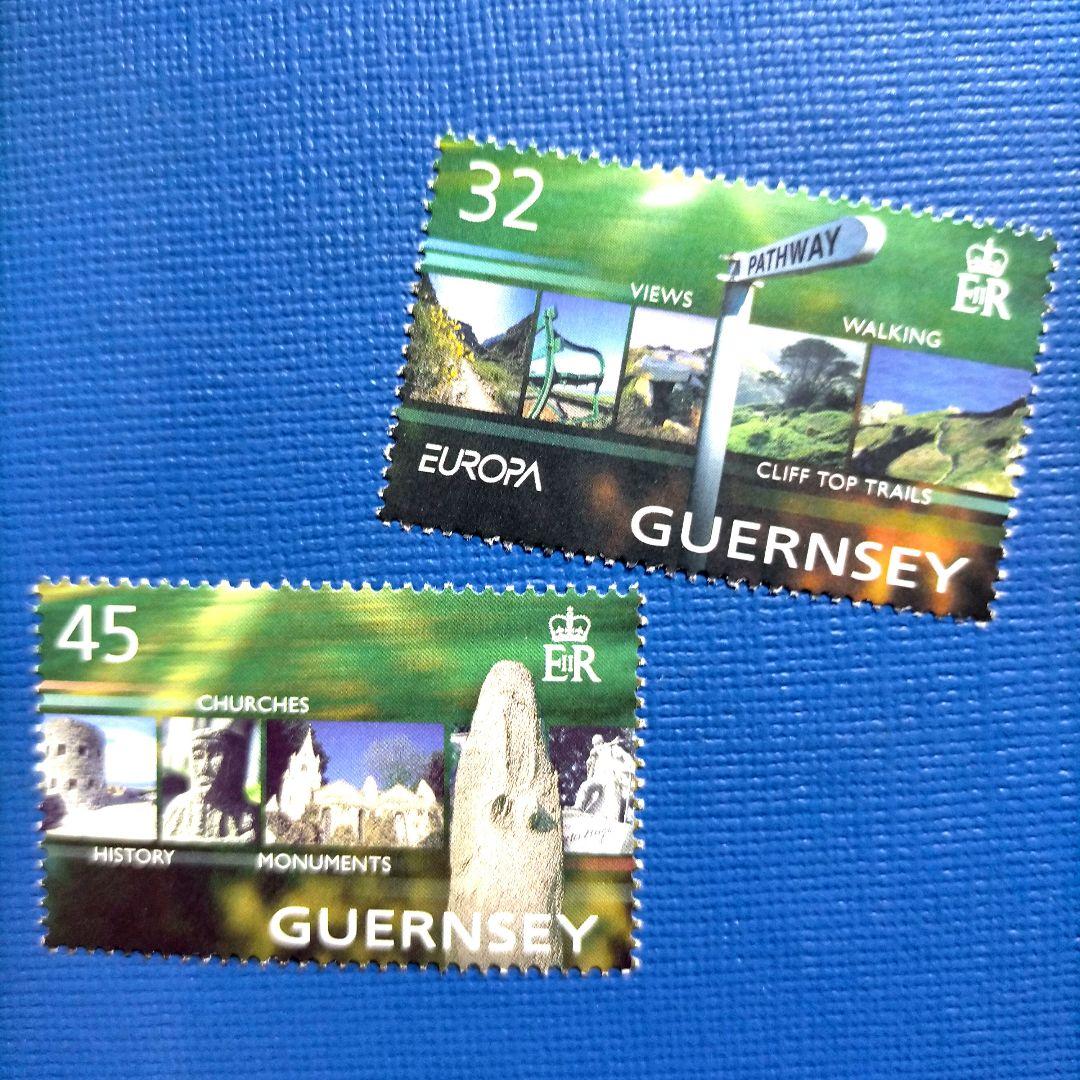 2978 外国切手 ガーンジー島切手 2004年 祝日 経路標識 ワイングラス等