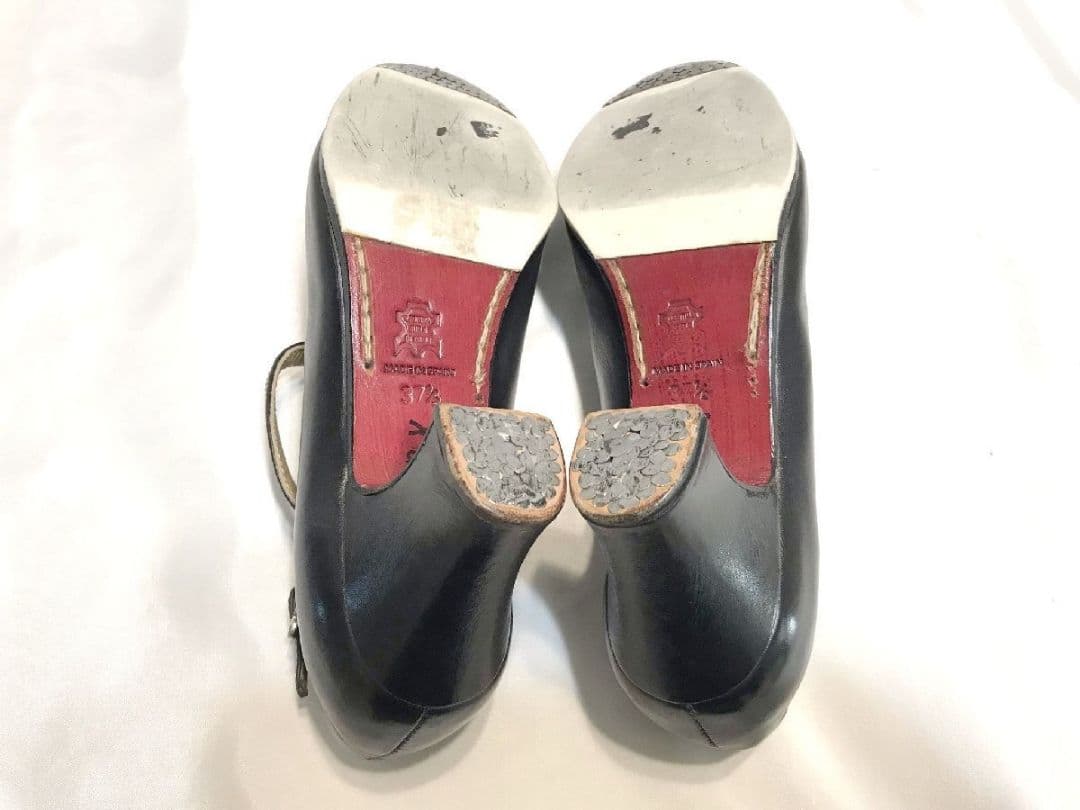 ブレリアbuleria フラメンコシューズ パンプス37ハーフ 23.5cm黒系