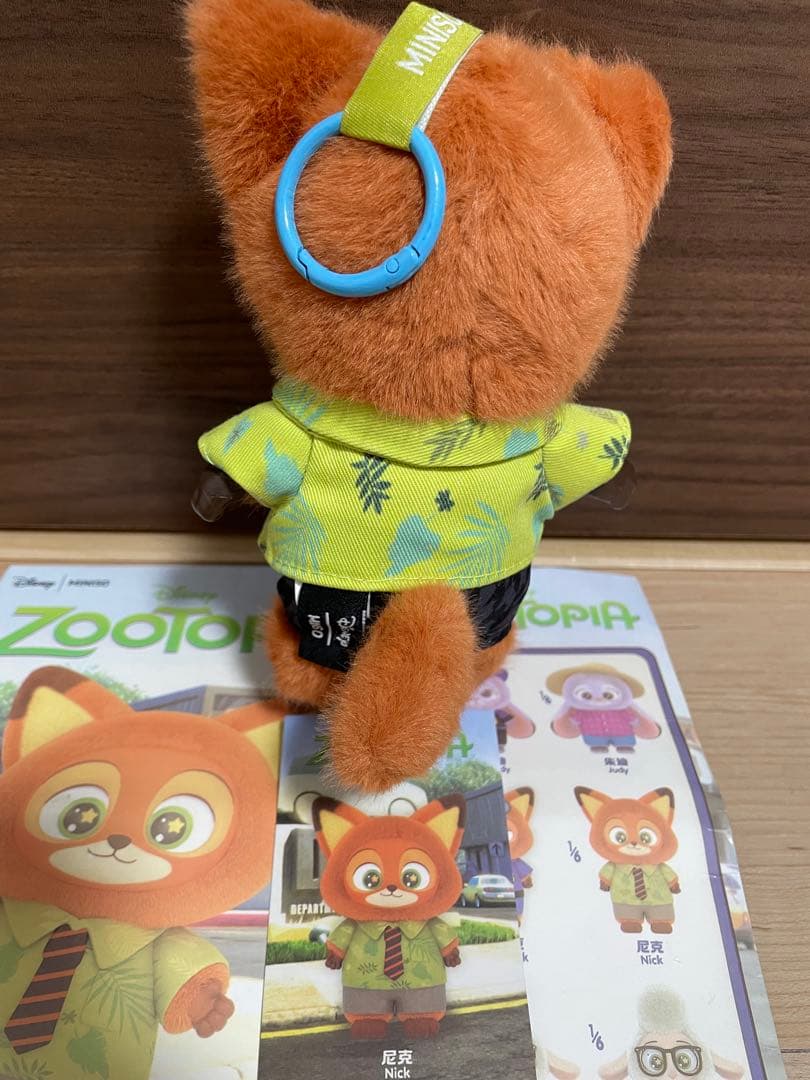 Rika☆miniso ズートピア　クレイジーアニマル　ニック　ぬいぐるみ