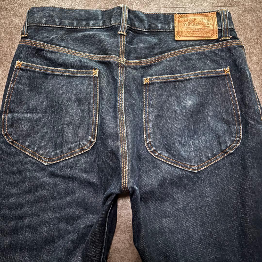 激レア グラッドハンド ストレートデニム 濃紺 ヒゲ 日本製 赤耳 y2k 30