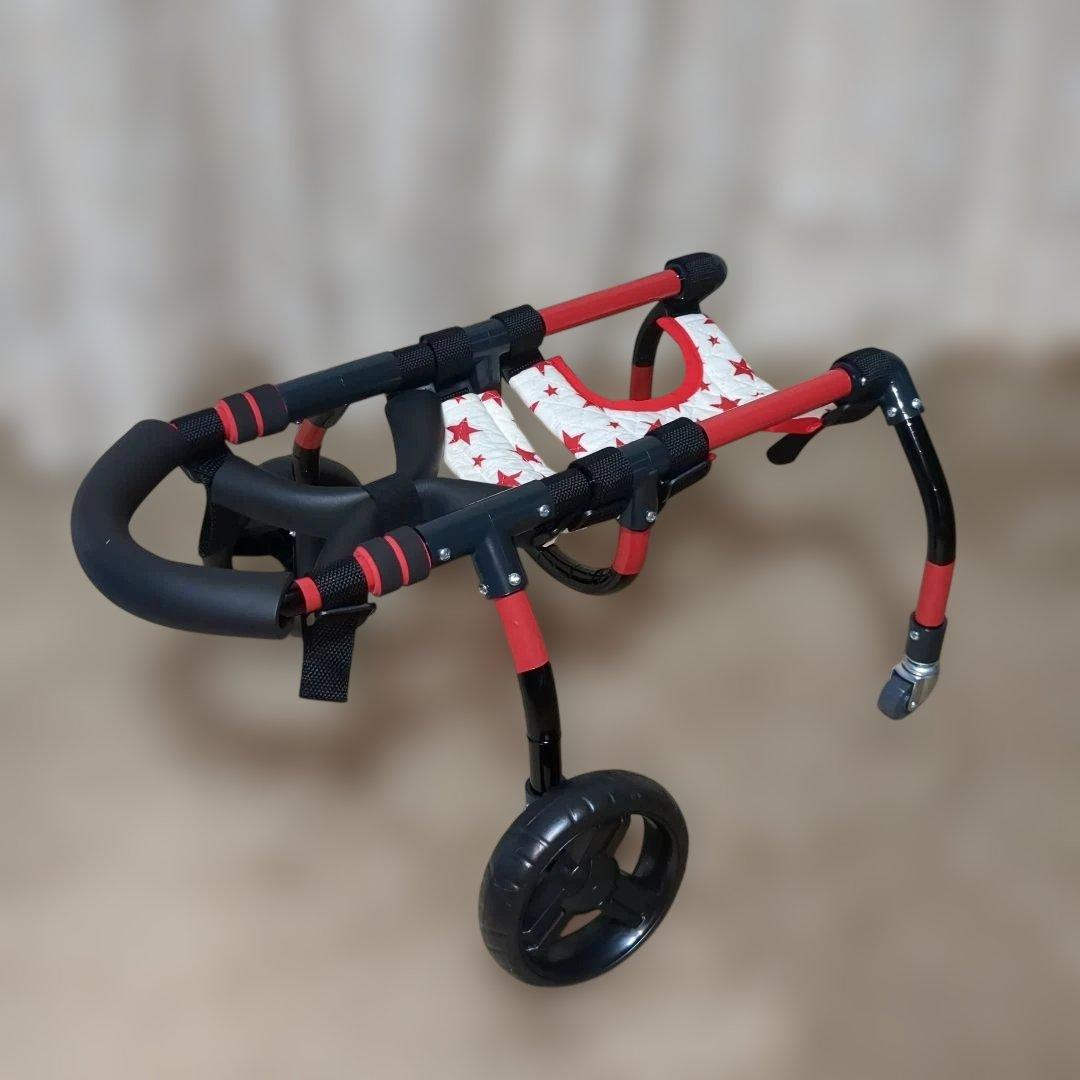 ワンちゃん4輪　リハビリ　食事補助　犬用車椅子　介護　犬の歩行器