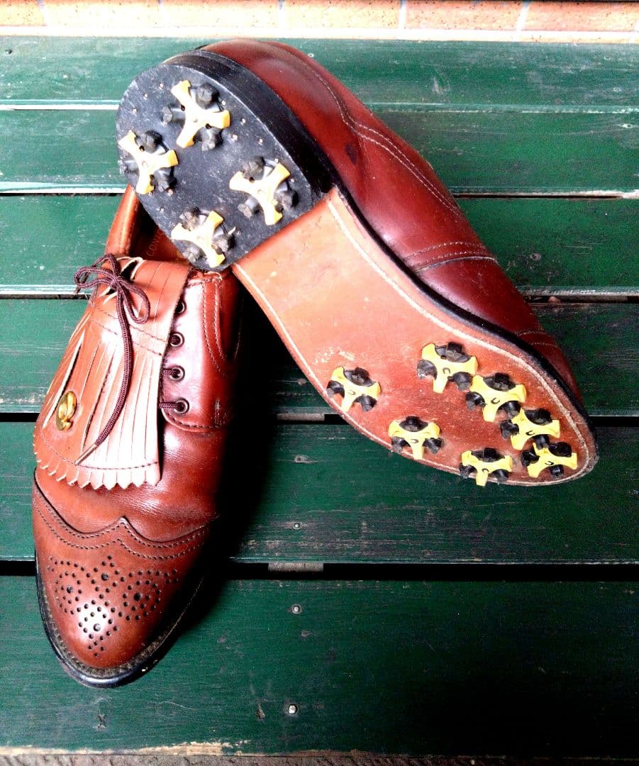 CLASSIC　Style　 ウィングチップメダリオン　トゥ　GOLFSHOES