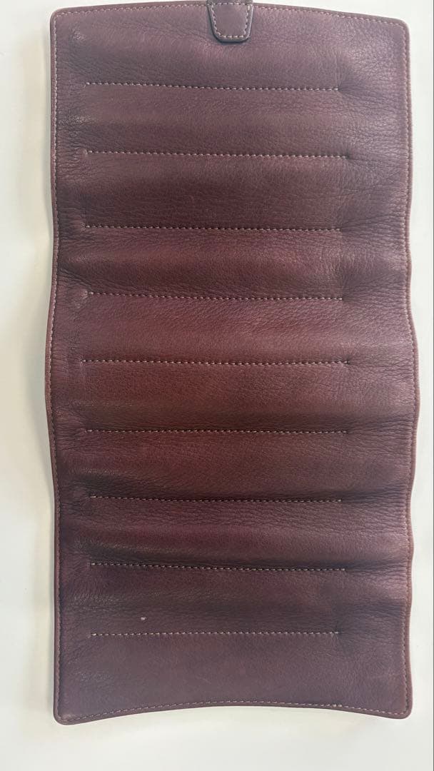 ナガサワ　キップレザー ペンシース　ペンケース　ボルドー