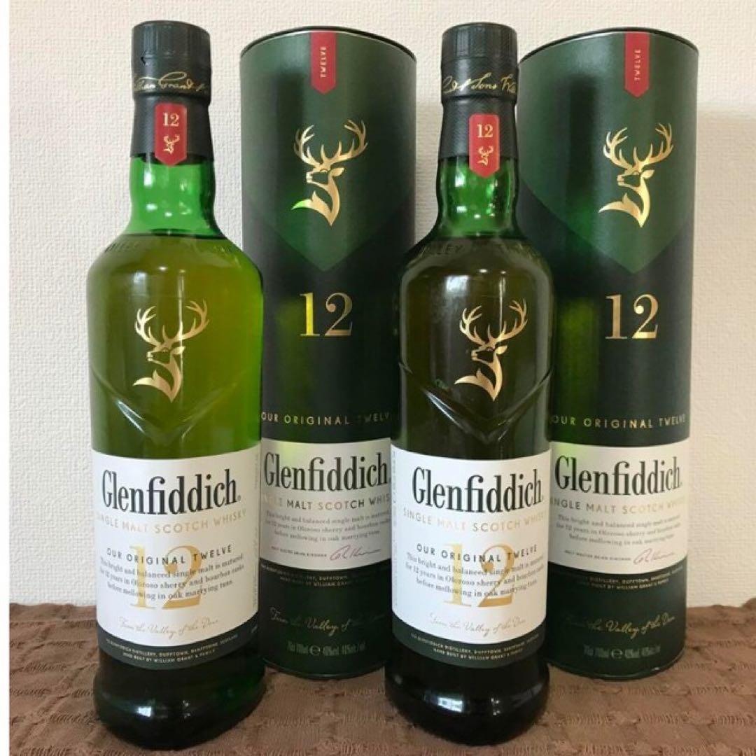 グレンフィデック Glenfiddich 12年 シングルモルト 2本