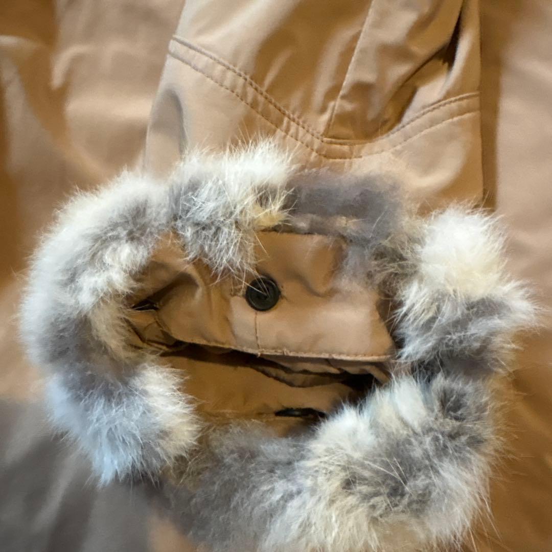 RESTIR ベージュ モッズコート ファー付き