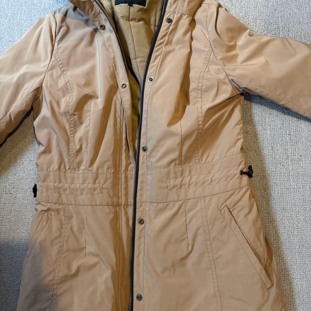 RESTIR ベージュ モッズコート ファー付き