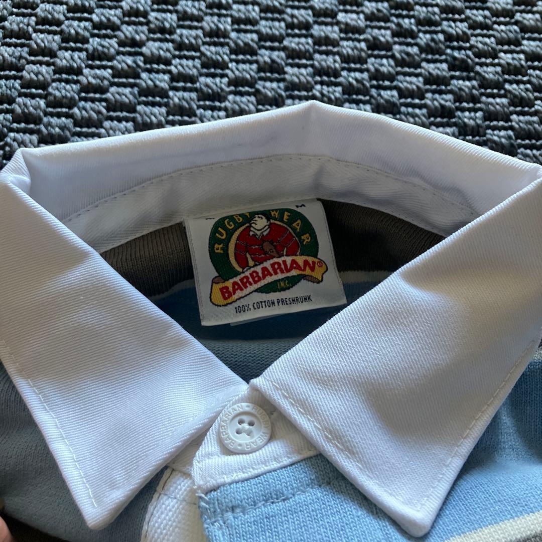 孝*野様 BARBARIAN ラガーシャツ 青とグレー　未使用品