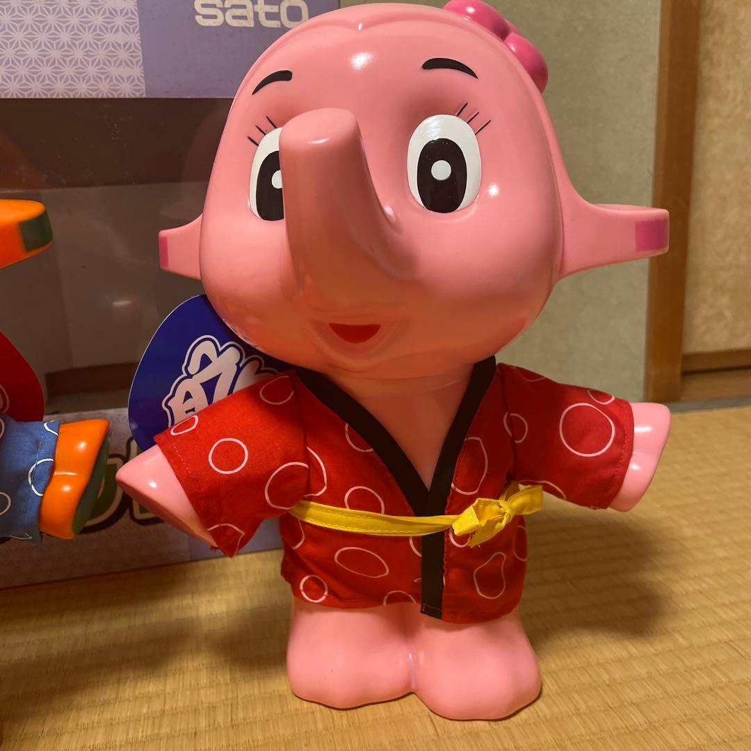 【新品】レア 佐藤製薬 サトちゃん サトコちゃん 特大貯金箱 祭り 限定非売品