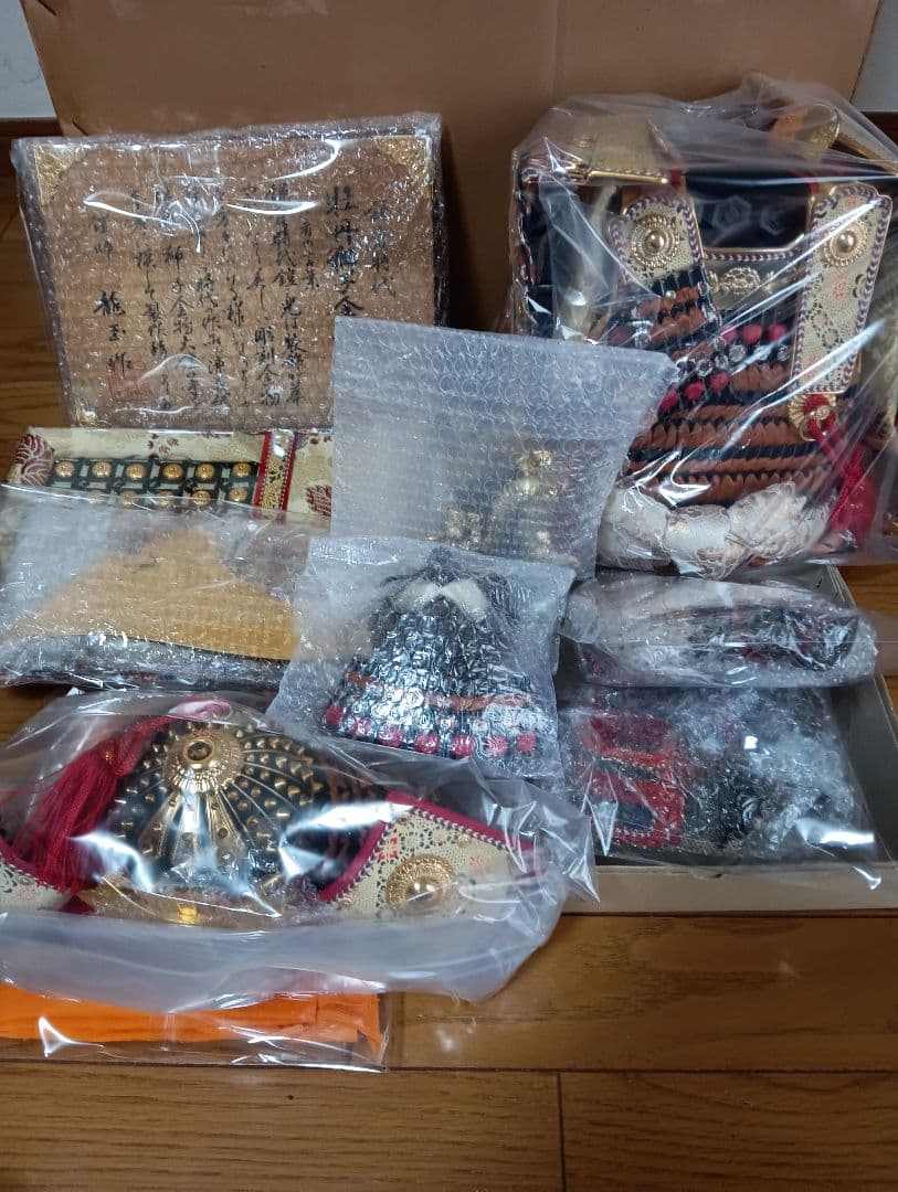 端午の節句大型サイズ全長９８センチサイズ鎌倉時代作風昭和後期鎧兜飾り置物