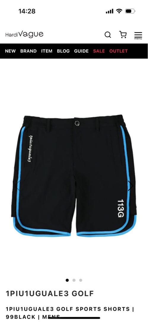 1PIU1UGUALE3 GOLF ゴルフ用　セットアップ