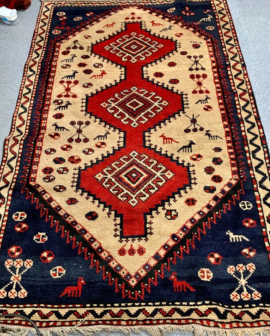 ヴィンテージラグ　ペルシャ絨毯　ギャッべ　トライバルラグ 235×155cm