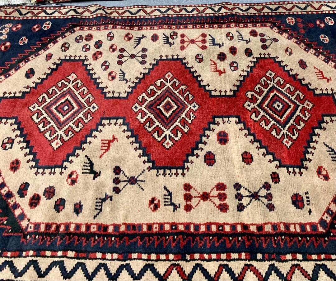 ヴィンテージラグ　ペルシャ絨毯　ギャッべ　トライバルラグ 235×155cm