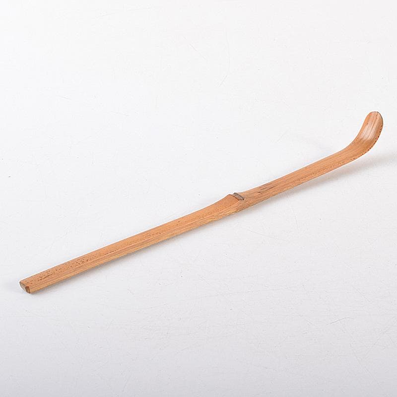 茶道具　表千家九代了々斎自作　茶杓　銘「吉野」　書付　共筒共箱　D　R7640