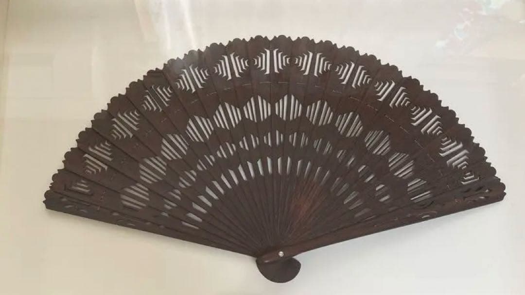 紫檀　扇子　宮脇売扇庵　希少品　中地甲陽先生作品