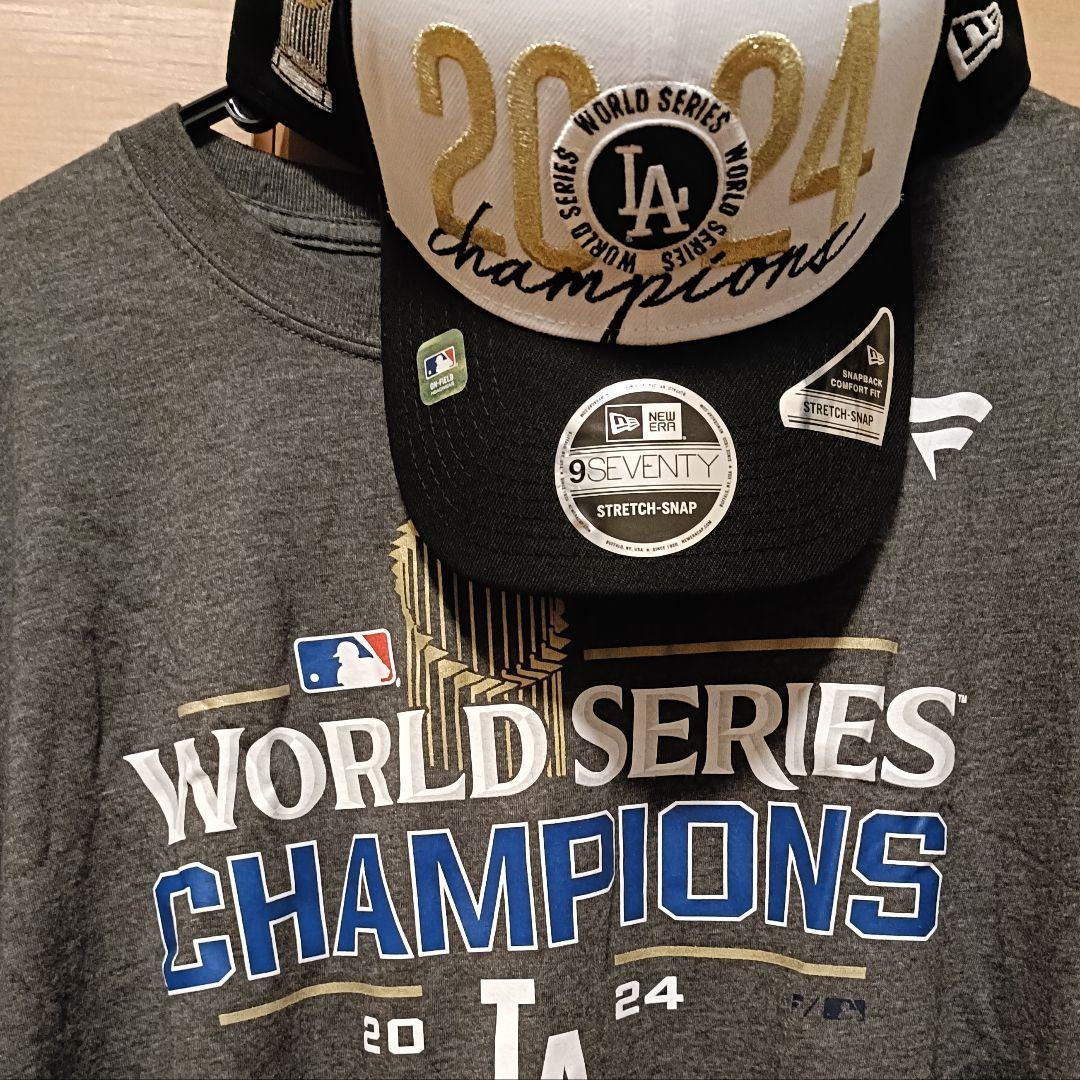 大谷翔平／ドジャース／ワールドシリーズ／チャンピオン／キャップ&Tシャツ