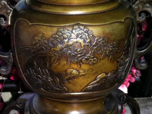 ♥銅製　薄端　5.3kg　花瓶　花器　骨董　古玩　中国　レトロ　アンティーク