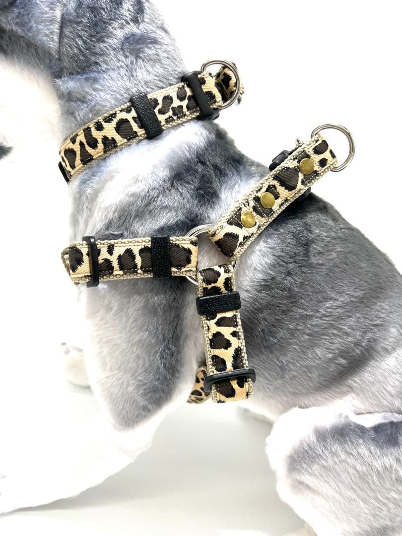 犬用品　首輪・ハーネス・リード・ジョイントリードのフルセット　ハンドメイド