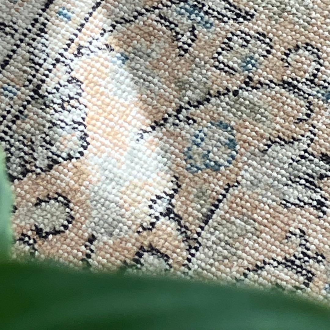 囲みコーラルベージュ✳︎111×211 フローラル　ブルー　トルコヴィンテージラグ