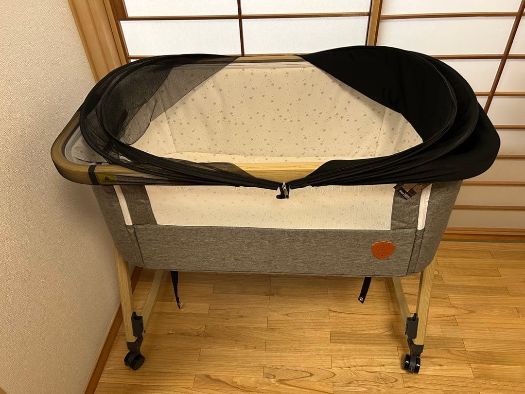 【美品】HZDMJベビーベッド 添い寝 折り畳み式 キャスター