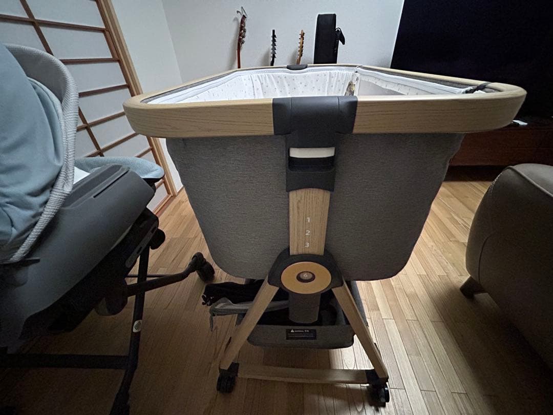 【美品】HZDMJベビーベッド 添い寝 折り畳み式 キャスター