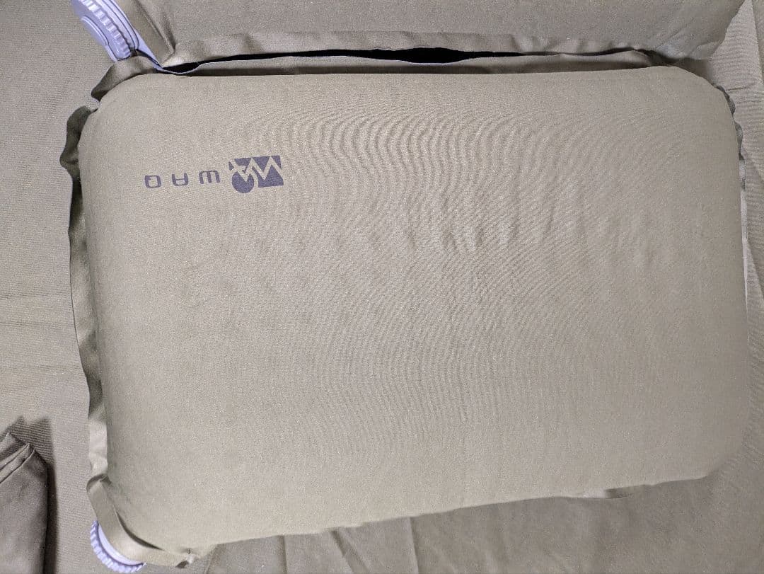 WAQ リラクシングキャンプマット オリーブ ピロー付