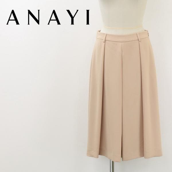 B7466とB6642■ANAYI アナイ タック ワイド ガウチョパンツ 36