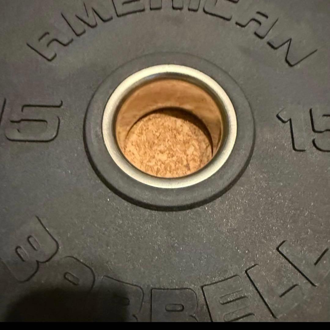 アメリカンバーベル 15kg オリンピックバーベルプレート 4枚セット 50mm