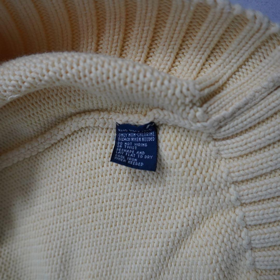 【90s】poloralphlaurenラルフローレン VネックコットンニットM
