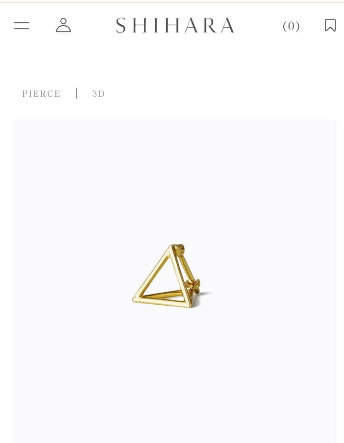 SHIHARA Triangle Pierce 10【片耳用】