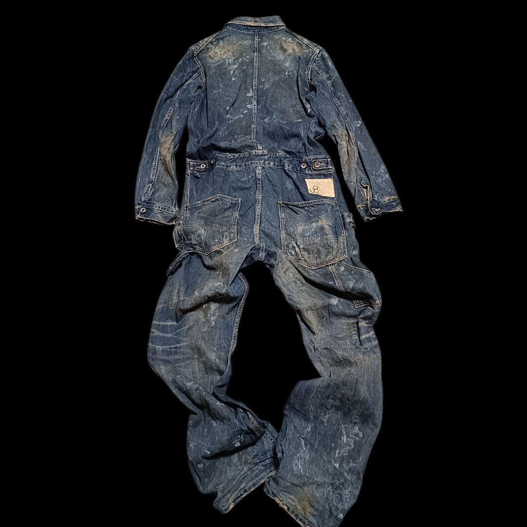 ジョンブル つなぎ デニムサロペット エンジニアオールインワン JOHNBULL