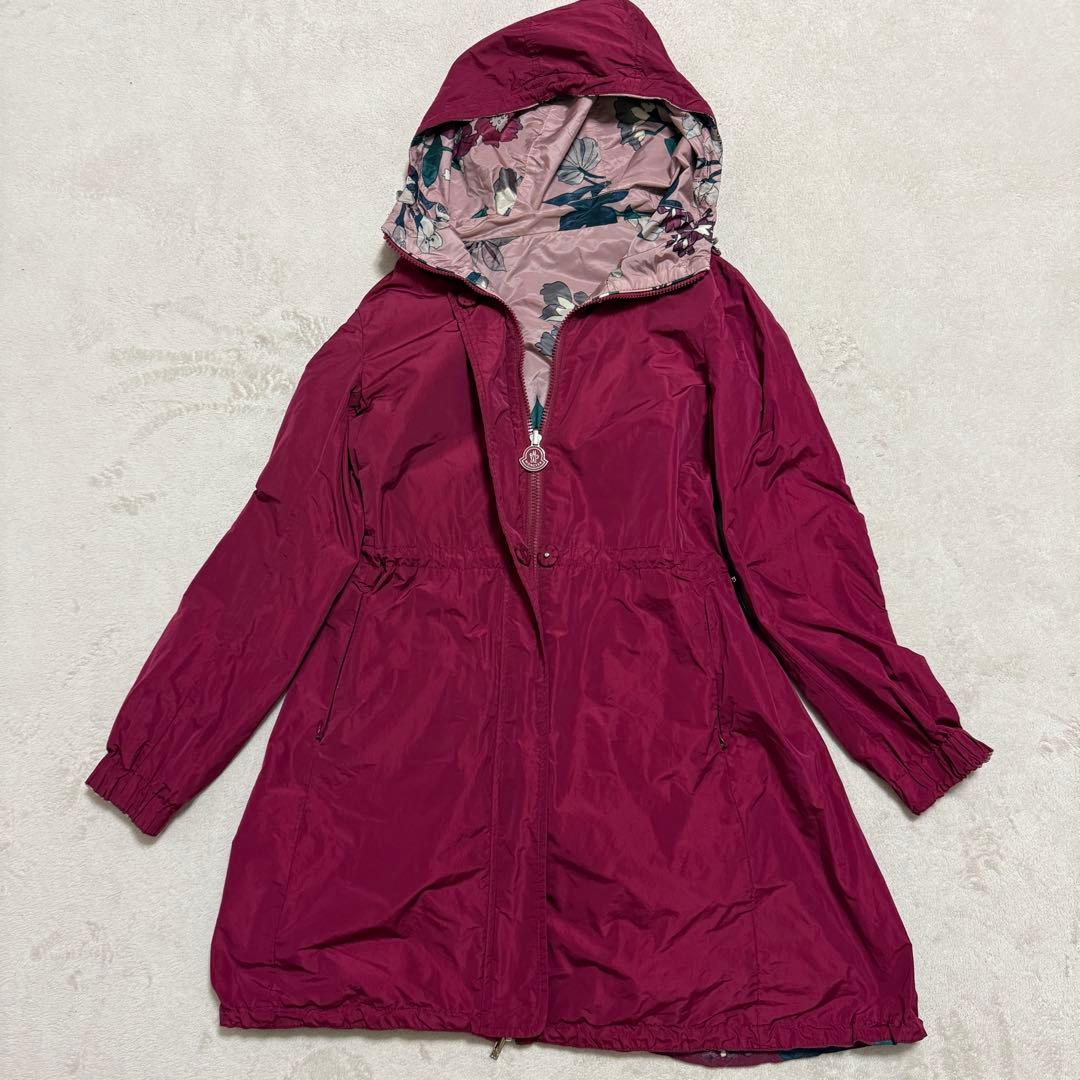 美品　モンクレール　リバーシブルコート　花柄　00(S位)
